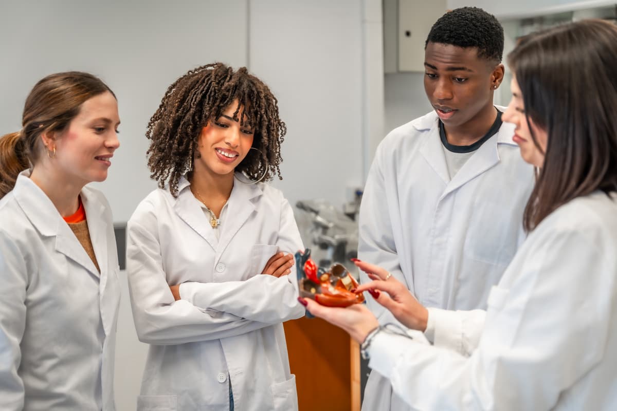 Teacher at whiteboard