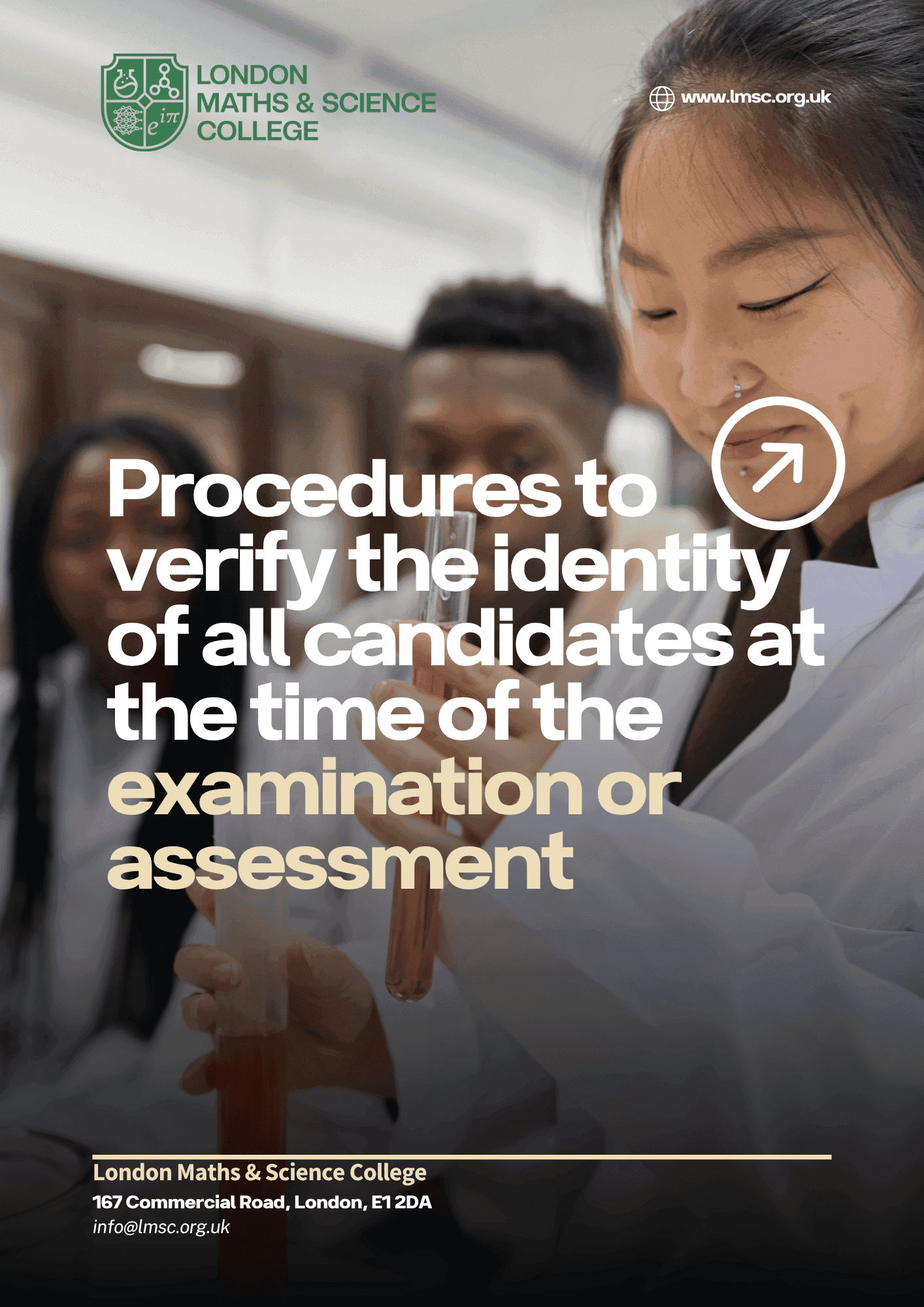 Procedures to verify the identity of all candidates at the time of the examination or assessment